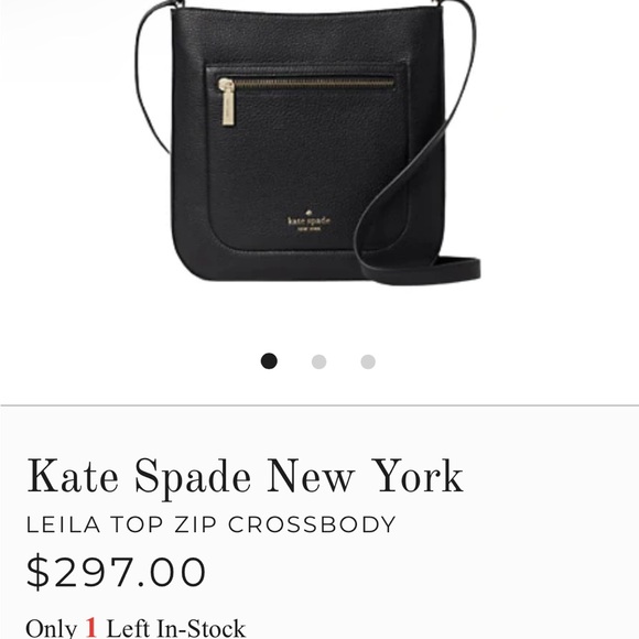 Kate Spade New York
LEILA TOP ZIP CROSSBODY Black Leather - Picture 3 of 16